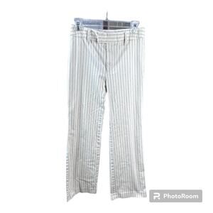 Banana Republic Harrison white navy pinstripe business casual pants SZ 4R